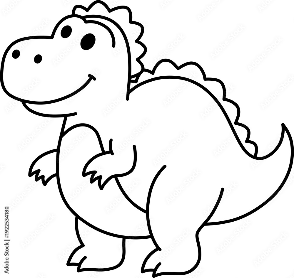 Fototapeta premium 공룡 흑백