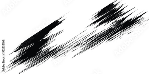 Brush lines, isolated in white background.  black ink brush strokes frame. modern ilustration EPS10