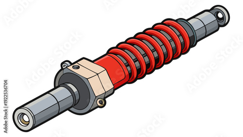 Red Coilover Shock Absorber – Automotive Suspension Performance System