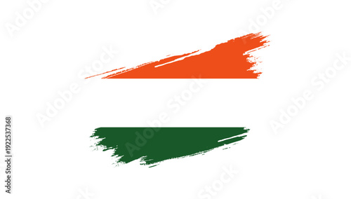 Indian flag isolated brush stroke in modern premium style, symbolizing patriotism, freedom, national pride, and contemporary artistic expression