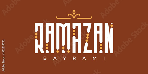Ramazan Bayramı Mübarek Olsun) English: Eid al-Fitr Mubarak Islamic Feast Greetings. Holy month of muslim community Ramazan.