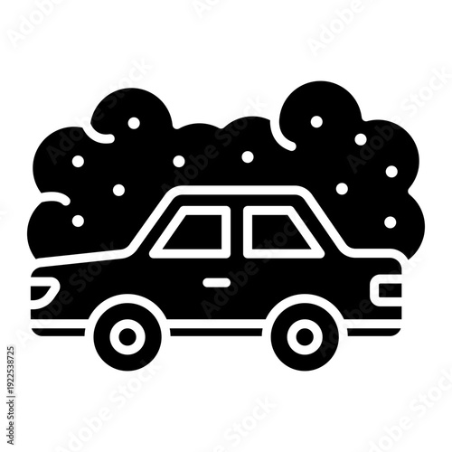 Car Wash Icon: Vehicle Cleaning Service Symbol