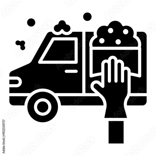 Van Cleaning Service Vector Icon