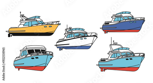 Photos Cabin Cruiser Line creative modern color illustration