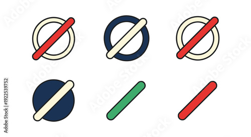 Cancellation Mark minimal modern color vector