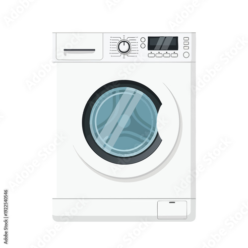 Modern Front Loading Washing Machine for Home Laundry