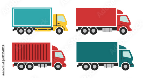 Cargo Truck Line dynamic smooth tone illustration
