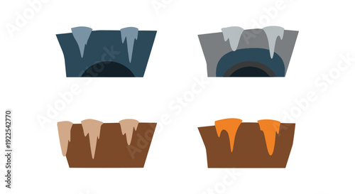 Cave Ceiling Line creative abstract art vector