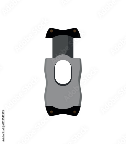 Vector illustration of a silver cigar holder.