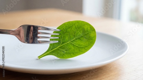 A vibrant spinach leaf impa...