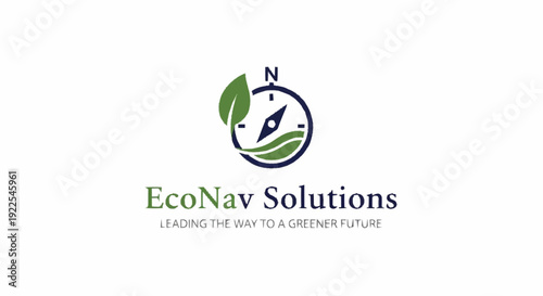 EcoNav Solutions Logo with Compass and Leaf.