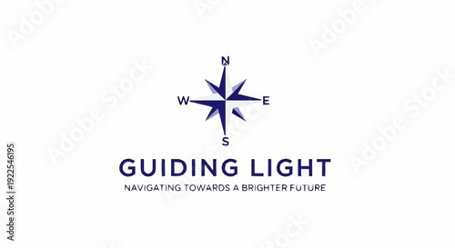 Compass with Guiding Light Logo Design.