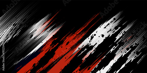 black white and red grunge texture background. eps 10Print