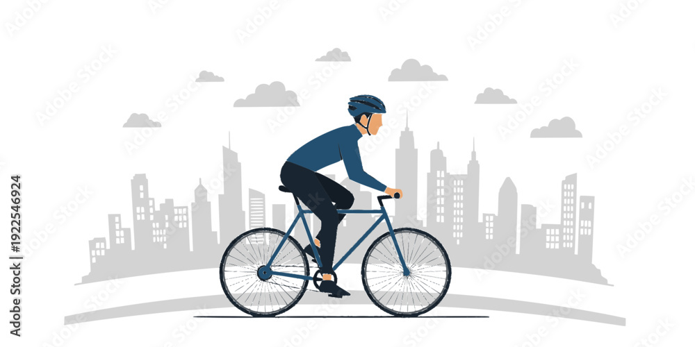 Fototapeta premium Delivery Courier Using Mobile App Navigation Silhouette