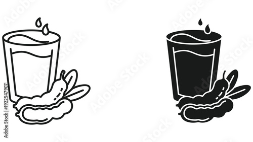 hand drawn vector illustration of ice cream