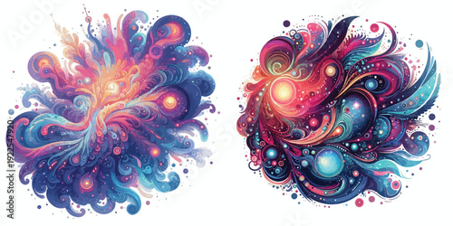 Cosmic Creature Vector on white background