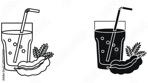 glass of milk and juice