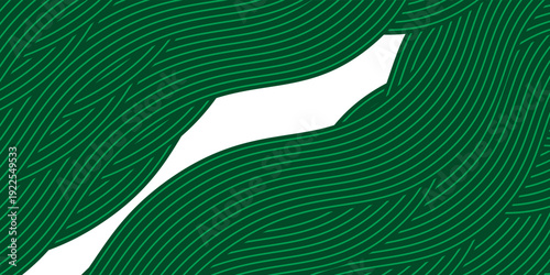 farm green banner, organic abstract background with fields. wavy green lines, natural organic products. ecology background. striped farmer green Pattern