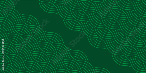 farm green banner, organic abstract background with fields. wavy green lines, natural organic products. ecology background. striped farmer green Pattern