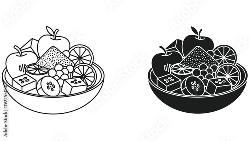 set of easter eggs with flowers