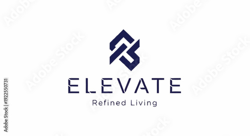 Elevate Logo Refined Living Modern Design.
