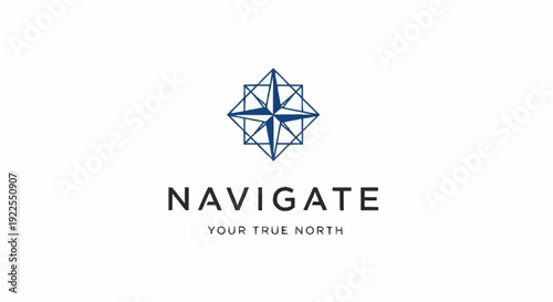Geometric Compass Logo Design Element.