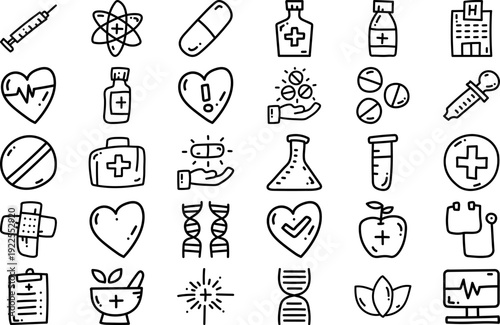 Health and Medicine Concepts - Vector Illustration