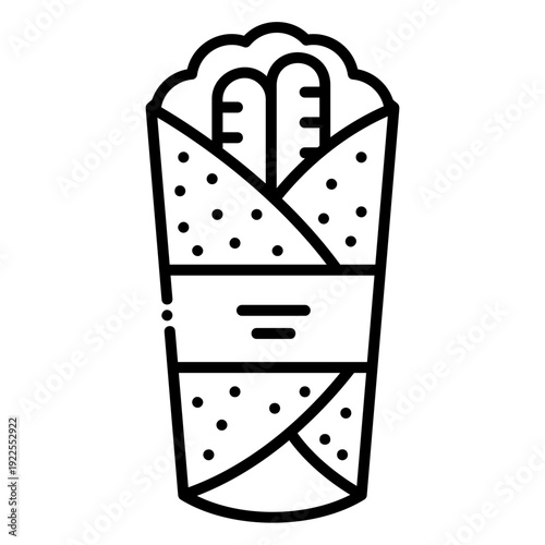 Illustration of a Shawarma Wrap