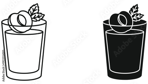 vector illustration of a glass of beer