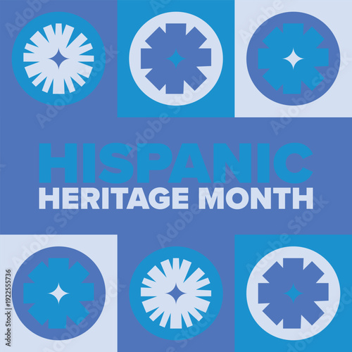 National Hispanic Heritage Month in September and October. Hispanic and Latino Americans culture. Celebrate annual in United States. Poster, card, banner and background. Vector illustration