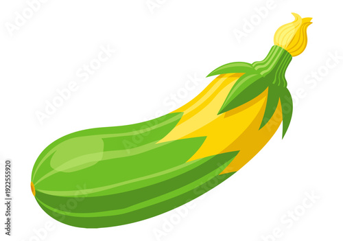 Cartoon-style Vector Illustration of a Vibrant Ear of Corn with Green Husk and Yellow Kernels in Diagonal Composition