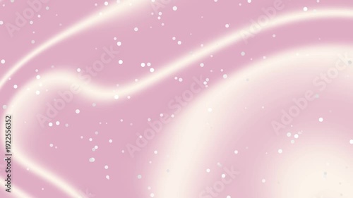 Soft Pink Background with White Swirls and Dots.