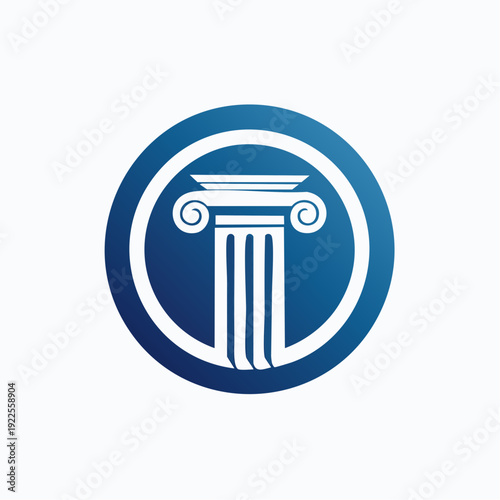 Architectural Column Icon for Justice, Stability, and Professional Foundation