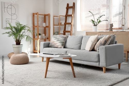 Interior of light living ro...