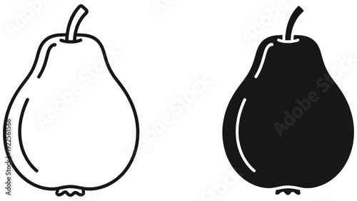 pear on a white background