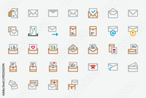 Mail Color Icon Set