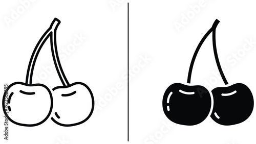 vector illustration of cherries