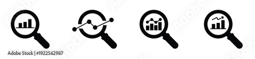 Market Research and Data Search Icons Collection