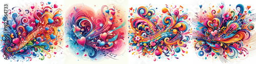 Symphony of Love in Vector Illustrations set