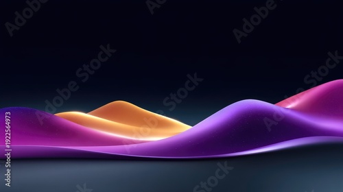 Abstract pastel waves flowing gently in a serene landscape, showcasing vibrant hues in a dynamic interplay of light and color for artistic inspiration