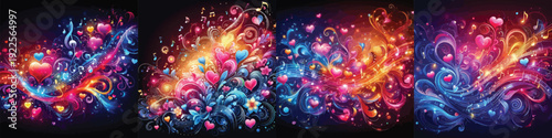 Symphony of Love in Vector Illustrations set