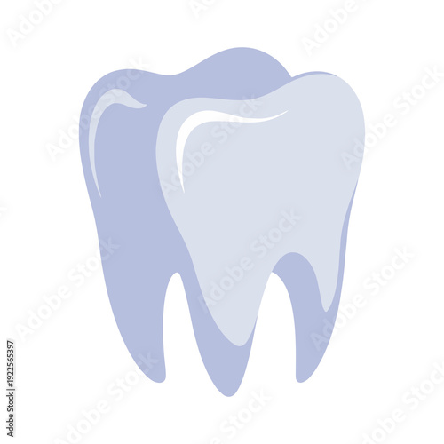 White tooth illustration with smooth curves for dental health concepts