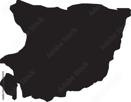 Marajo Island Isolated Map Shape Solid Silhouette in Brazil South America Editable Vector
