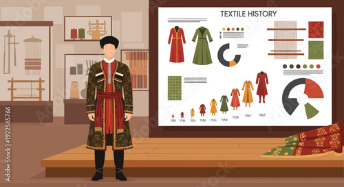 Man in Traditional Kazakh Clothing.