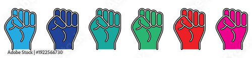 Protest Fist Symbol Vector Collection