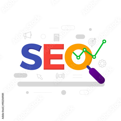Flat Design Concept Seo Search Engine Optimize Illustrate Free Vector