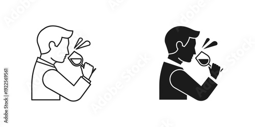 Business professionals analyzing data with magnifying glasses flat vector illustration isolated on white background