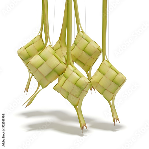 Ketupat Hanging on Strings.