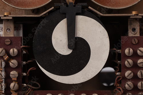Konstfotografi Close up of Vintage Electromechanical Industrial Component, Early Electrical Eng