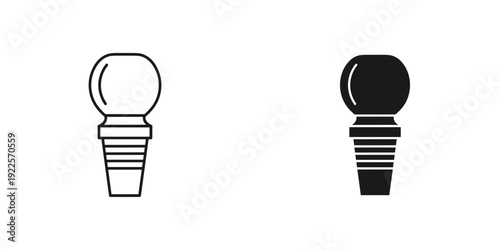 Minimalist microphone icons isolated on white background for recording podcast voiceover and broadcasting